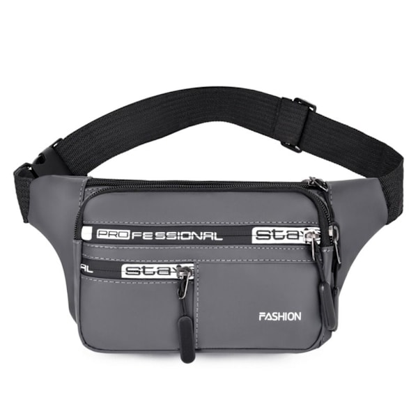 Outdoor Fanny Pack Sports Vedenpitävä Laukku HARMAA grey