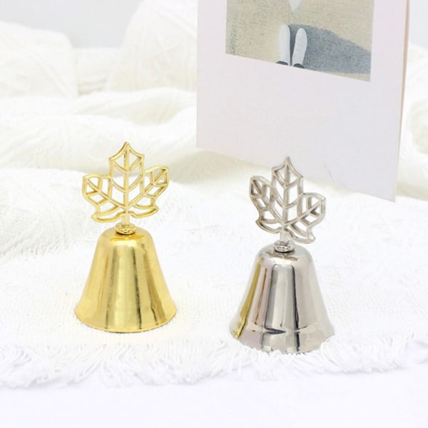 Metall bordkortholdere Fotoklips stativer GULL HJERTEFORM Gold Heart-Shape-Heart-Shape