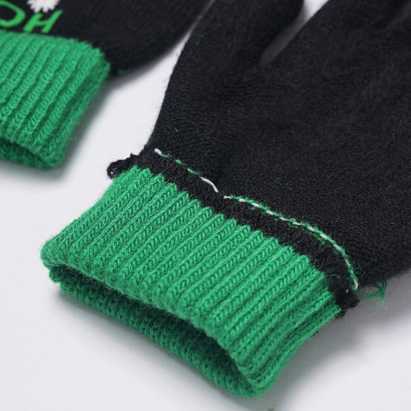 Jultryckshandskar Varma stickade handskar GRÖNA BARN Green Children's Style-Children's Style