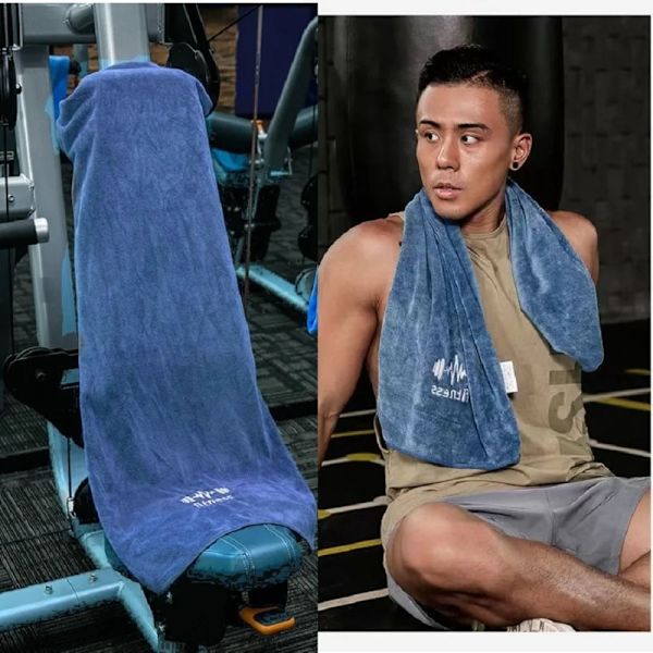 Hurtigttørrende håndklæde Gym Fitness håndklæde SORT black