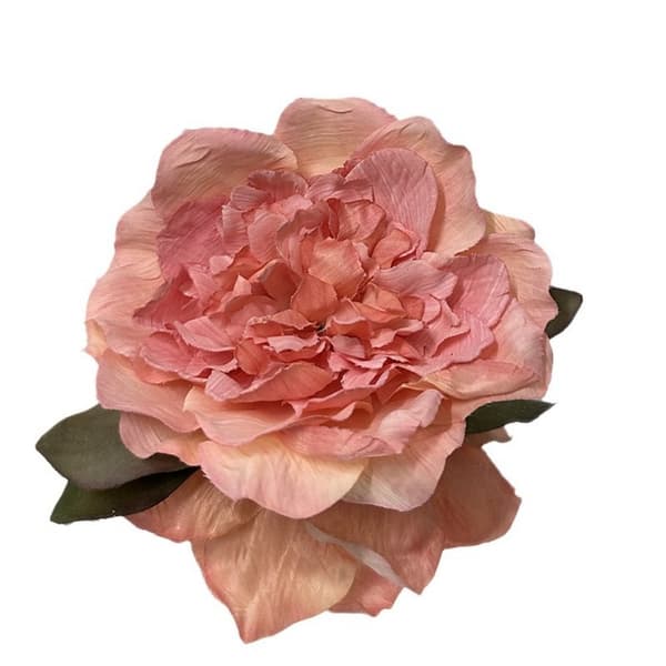 Hårklämma med pionblomma, konstgjorda blomhårnålar E E E