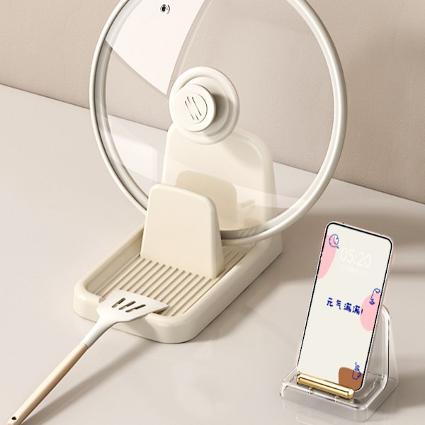 Krukor Lock Hållare Sked Hållare Ställ VIT White