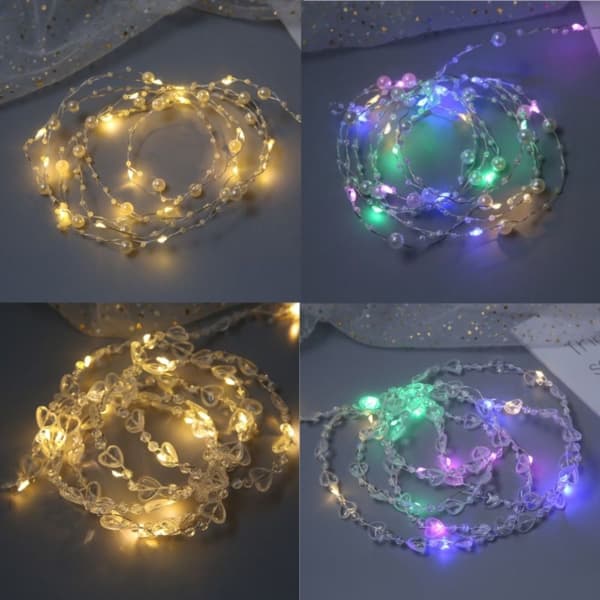 Pärlljusslinga LED Koppartråd MULTICOLOR PÄRON PÄRON multicolor pear-pear