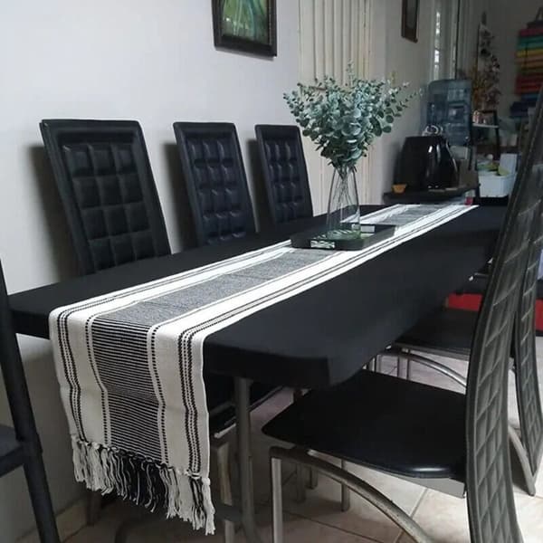 Formtilpasset dug, bænkeovertræk, SORT 152X76X76CM black 152x76x76cm