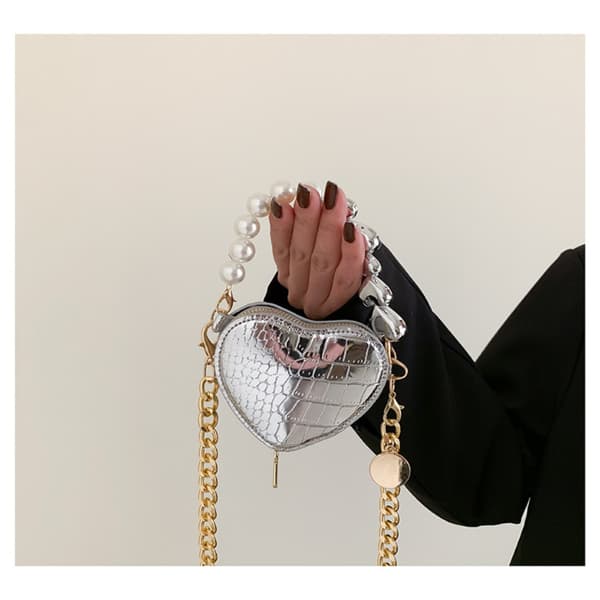 Crossbody tasker skuldertaske SØLV silver