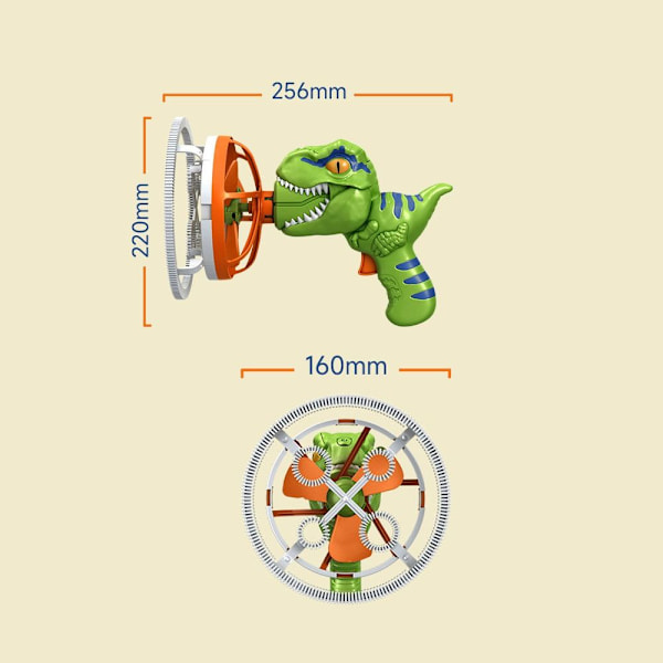 Blæsemaskine med Dinosaur-Motiv - Automatisk Blæsemaskine GRØN green