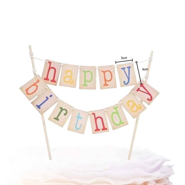 Bursdagsbanner Kakepynt Banner STIL 3 STIL 3 style 3