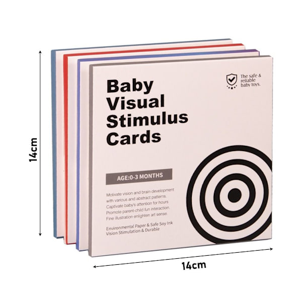 1Set Baby Visual Cards High Contrast Card 0-3 MÅNADER 0-3 MÅNADER 0-3 Months