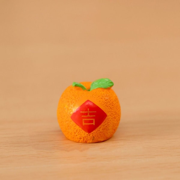 Miniatyr oransje kattefigur tegneserie kattepynt 1 1 1