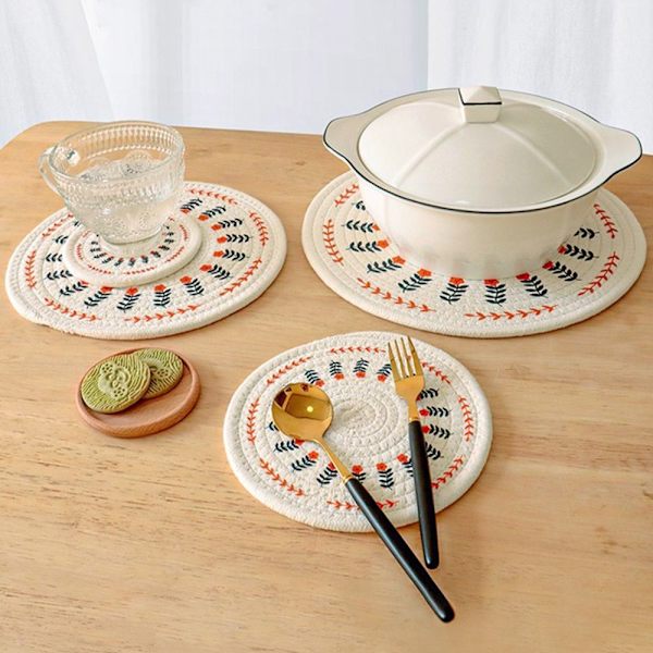 1kpl ruokapöytämatto pöytäalustanko 18cm 18cm 18cm