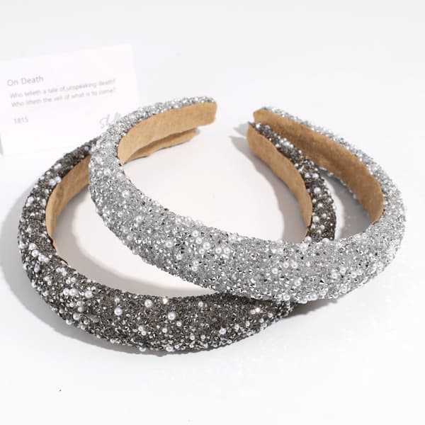 Rhinestone Hårbøyle Enkel Hårbøyle SØLV Silver
