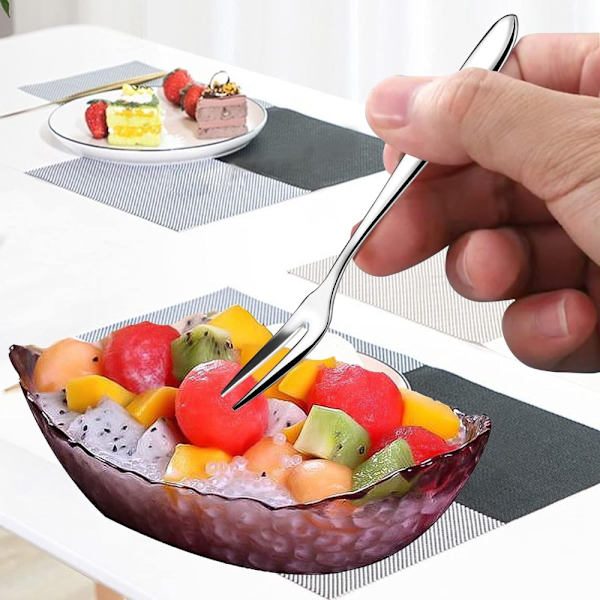 20 kpl Jälkiruokahaarukat Fruit Fork SILVER Silver