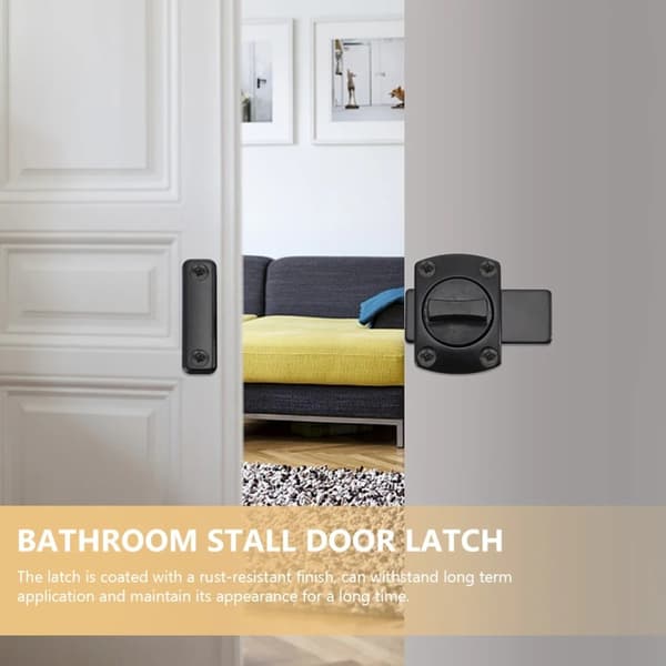 Drejelås Sikkerhedsdørlås SORT 2 STK black 2pcs-2pcs