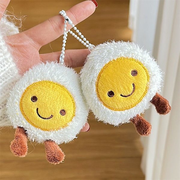Pocherat ägg hänge Ägg nyckelring HÄNGE HÄNGE Pendant