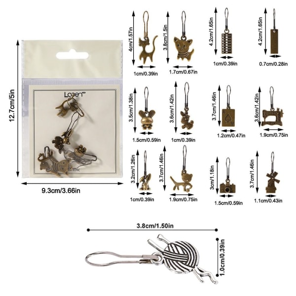 Stickningsmarkörer Nummer 0~9 stygnmarkörer C-12PCS C-12pcs