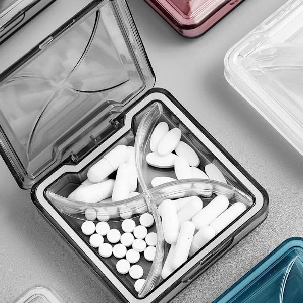 Resepillerlåda i plast Vattentät smyckeförvaringslåda VIT white