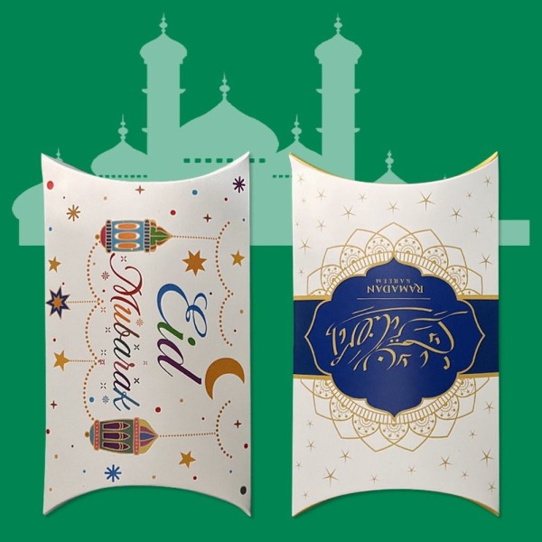 10 kpl karkkirasiaa, tyynyn muotoinen Eid Mubarak -koristelu