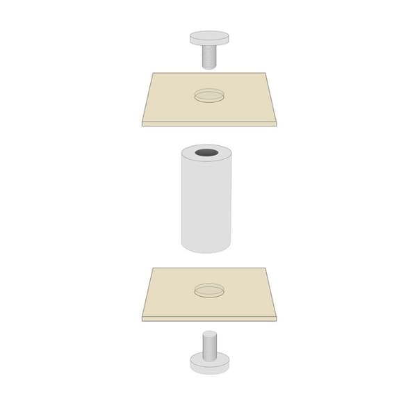 6 stk. dobbelthovede afstandsskruer akrylglas søm rustfrit stål 6PCS