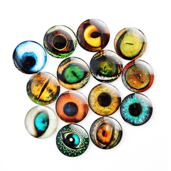 20 st/10 par Eyes Crafts Eyes Puppet Crystal Eyes 8MM-FÄRG 8mm-color random