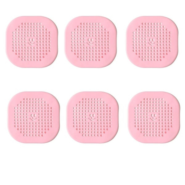 6 kpl Drain Hair Catcher Suihkutyhjennyssuoja PINK Pink