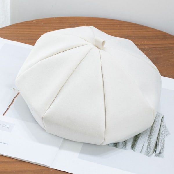 Dame Berets Vinterhatte HVID White