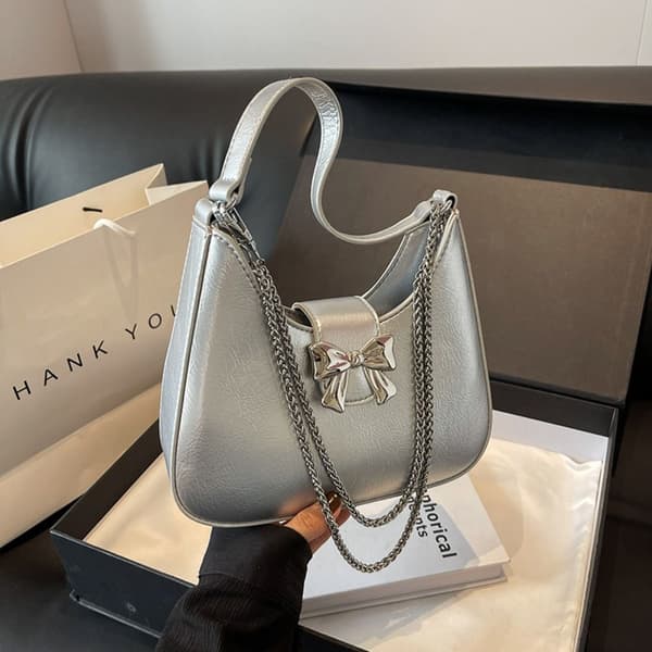 Miniväska Axelremsväskor SILVERY L SILVERY L silvery L