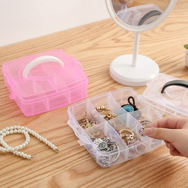 Smykkeopbevaringsæske Bead Organizer Case TRANSPARENT Transparent