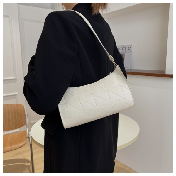 PU skinnveske Retro skinn skulderveske SVART Black