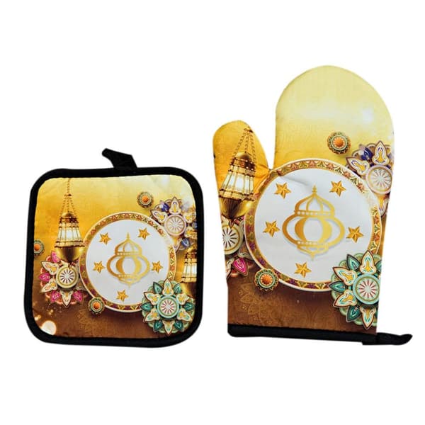 Bakeovner Hansker med Eid Mubarak Design STYLE E STYLE E