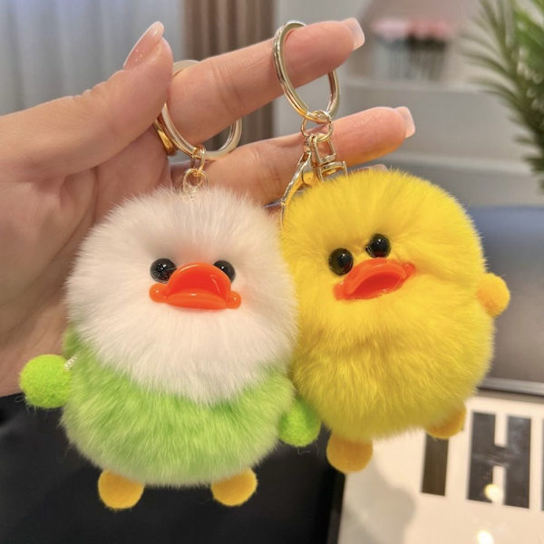 Pehmo Duckling-avaimenperä avainriipus VAALEANAINEN light pink