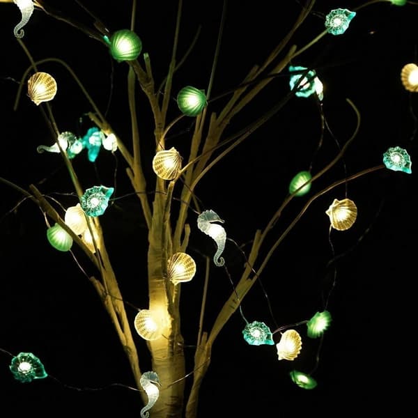 LED-slinga Ljusslinga VIT SNÄCKSTIL VIT SNÄCKSTIL White Shell Style