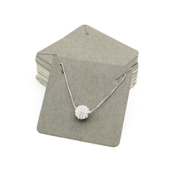 Örhänge Displaykort Halsband Förpackningsetiketter GRÅ grey