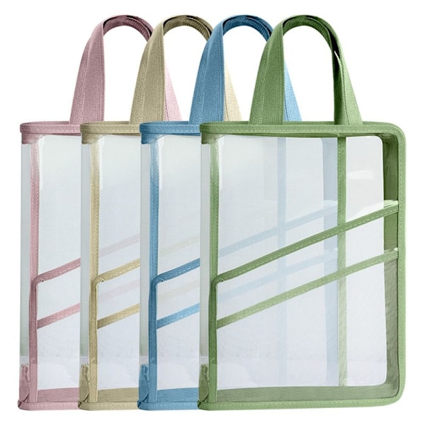Mesh-glidelåsveske Veske Gjennomsiktig filveske FARGE 1 FARGE 1 Color 1