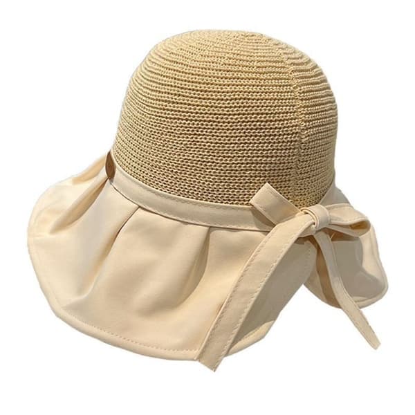 Dame Bucket Hat Stor Bred Skygge Strand Solhatte SORT black