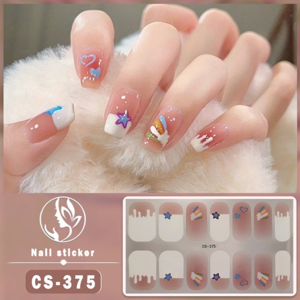 Franska Nageldekaler Nail Art Sticker 5 5 5