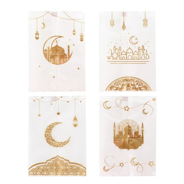 100 stk Eid Mubarak Gaveposer Mini Nougatpose 7X12CM