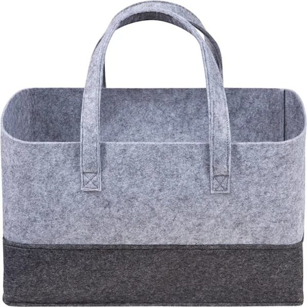 Filt Taske Håndtaske GRÅ&BLÅ Grey&Blue