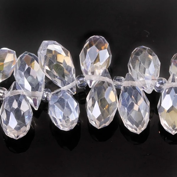 20 kpl / set Kristallihelmet, kyynelpisarat, viisteinen kristalli 10 10 10