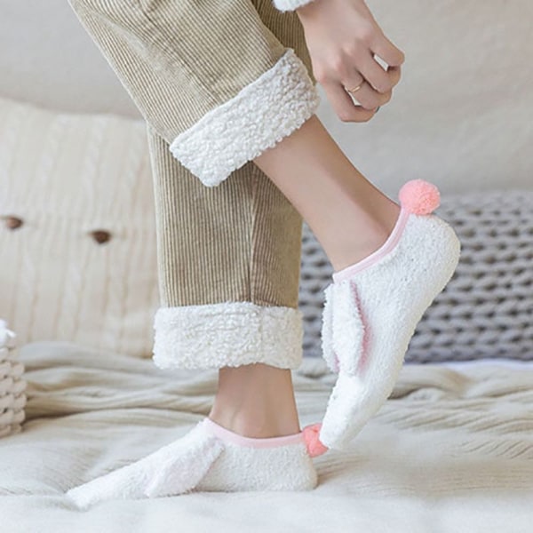 Coral Velvet Socks Silikon Anti-clip Strumpor 3 3 3