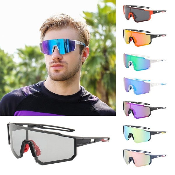 Polarisoidut aurinkolasit MTB Bike Protection Eyewear UV400 pyöräilylasit Black-Mirrored Purple	