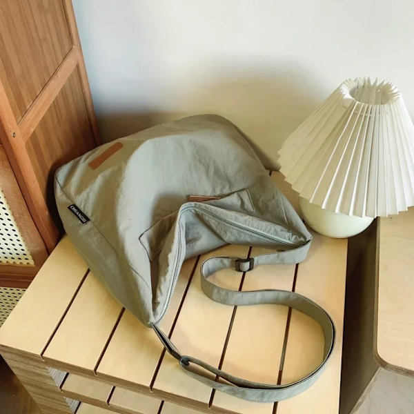 Olkapäät Crossbody Laukku Suuri Canvas Messenger Laukut VIHREÄ Green