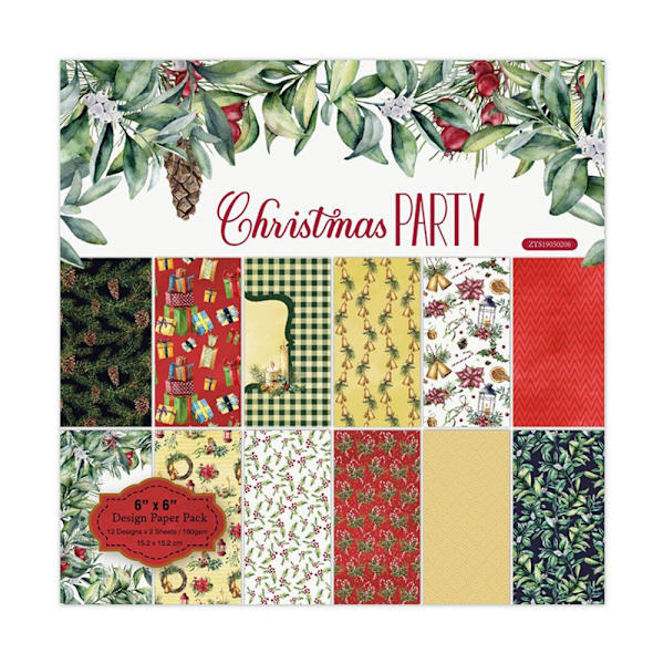 24 arkkia 6"X6" paperityyny Talviaikakuvioitu TALVI winter woderland