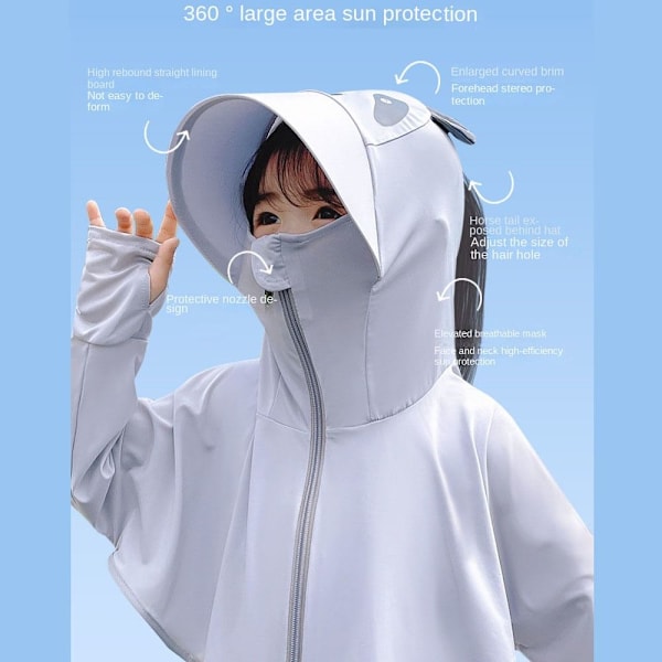 Barn Solskyddskläder UV-skyddsmössa VIT white