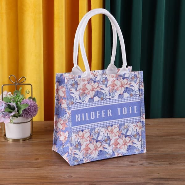 Tygväska Axelväska BLÅ 29X29X16CM Blue 29x29x16cm