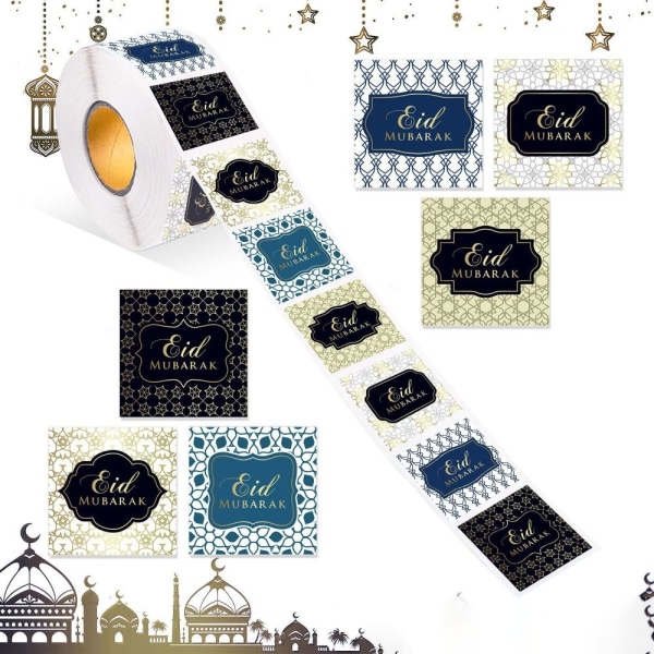 Ramadan Decoration Stickers EID Mubarak Stickers Presentpåse EID