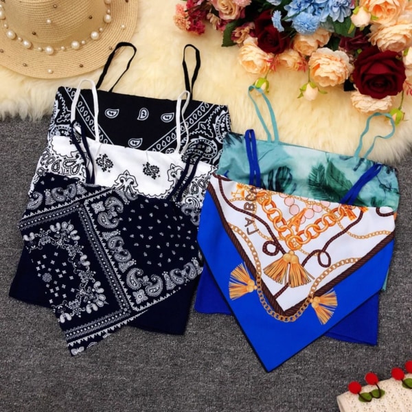 Camisole Triangle Skjerf MULTICOLOR&BLUE Multicolor&blue