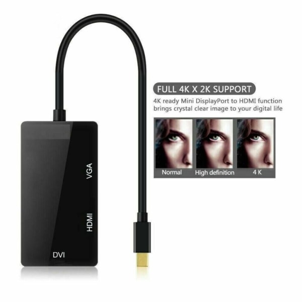 DP til HDMI/DVI/VGA-omformer 3-i-1-konverter B 1080P B 1080P B 1080P