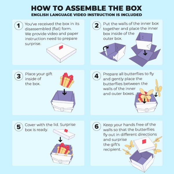 Yllätys Flying Butterfly Box Creative Bounce Box D D D
