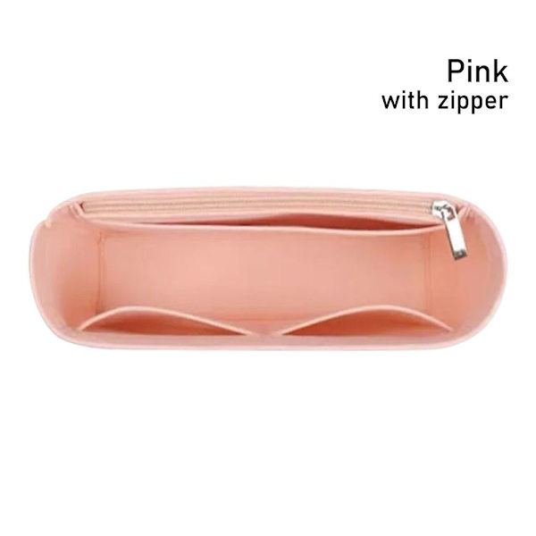 1kpl Insert Bag Linner Laukku RUUNANINEN VETOKOLLA RAUSONSI VETOKOLLA pink with zipper