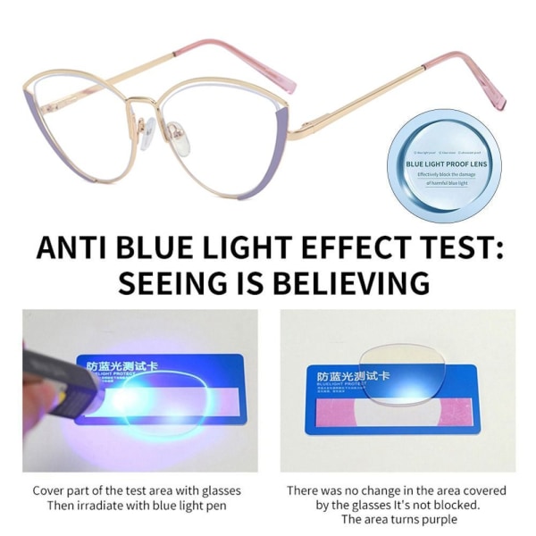 Anti-Blue Light Briller Firkantede Briller HVIT HVIT White